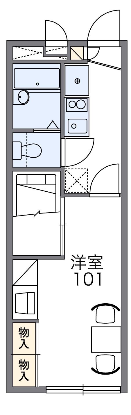 アベニュー赤坂(1K/1階)の間取り写真