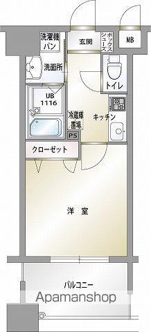 新品きマンション平尾12(1K/6階)の間取り写真