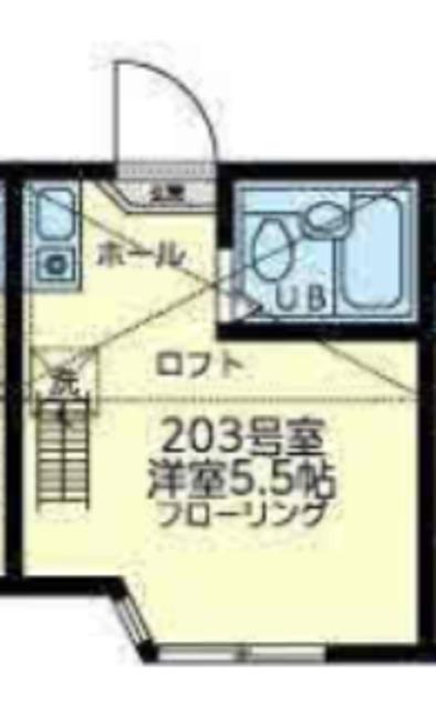 ユナイト南太田ケリースレーター(ワンルーム/2階)の間取り写真