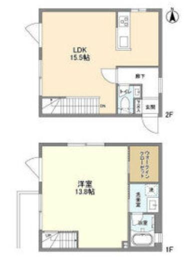 RA-ASHIYA(1LDK/1階)の間取り写真