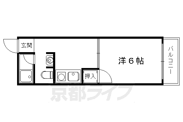 ジョリー岡崎(1K/2階)の間取り写真