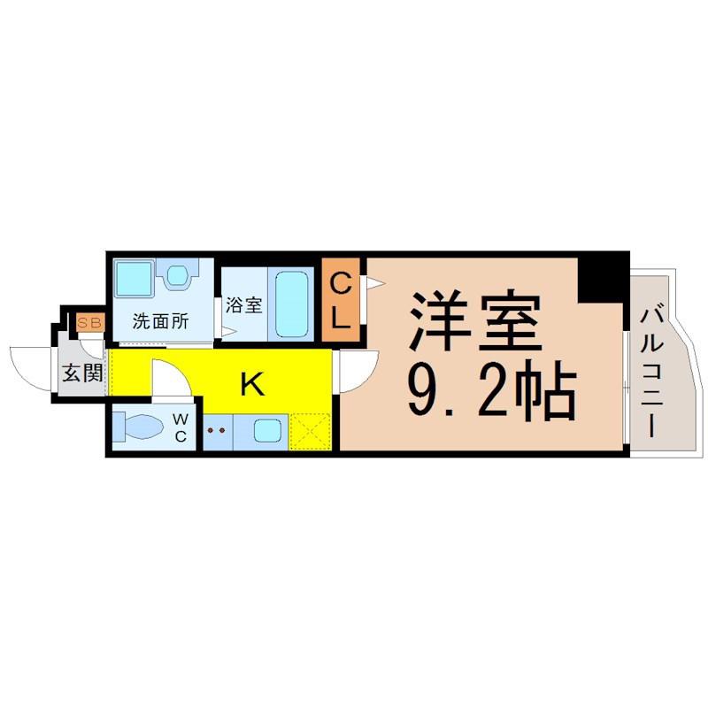 プラシードY´S(1K/7階)の間取り写真