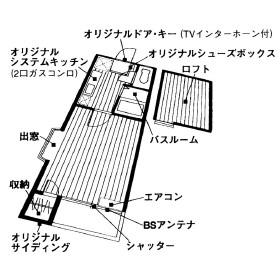 イーストコート(1K/1階)の間取り写真