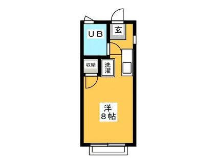 オークハイツ(ワンルーム/1階)の間取り写真