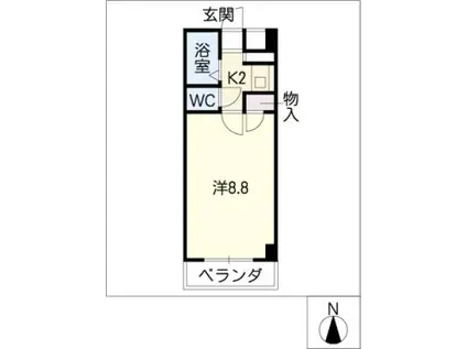 ジュネス佐久間(1K/3階)の間取り写真