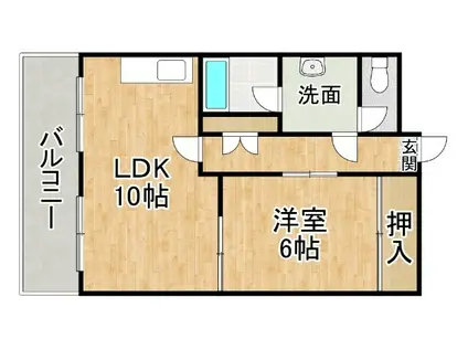 シャトー帯広(1LDK/5階)の間取り写真