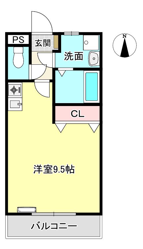 リバーキャッスル蔵六(ワンルーム/5階)の間取り写真