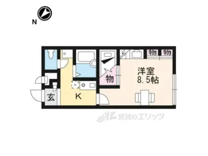 レオパレスふくみつ(1K/1階)の間取り写真