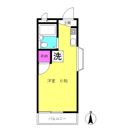 カサベルデ中村(ワンルーム/1階)の間取り写真