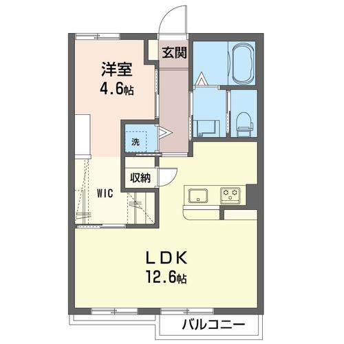 アーバンヒルズ B(1LDK/2階)の間取り写真