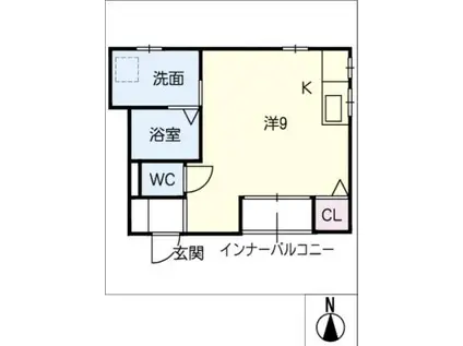 VILLA REGINA(ワンルーム/1階)の間取り写真