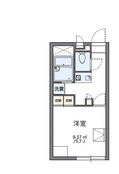 レオパレスリコリス(1K/2階)の間取り写真