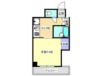 ソラリア(1K/5階)の間取り写真