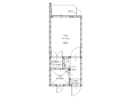 鶴川第1レジデンス(1K/1階)の間取り写真