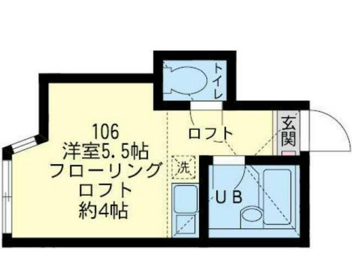 ユナイト生麦レオニックの杜(ワンルーム/1階)の間取り写真