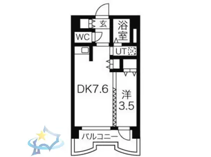 札幌ビオス館(1DK/10階)の間取り写真