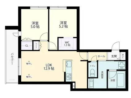 コリーナ(2LDK/2階)の間取り写真