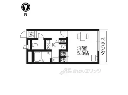 レオパレス オグラ(1K/1階)の間取り写真