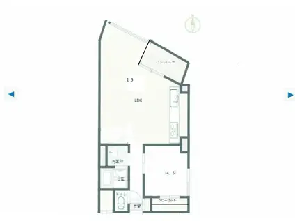 札幌ハイツ(1LDK/3階)の間取り写真