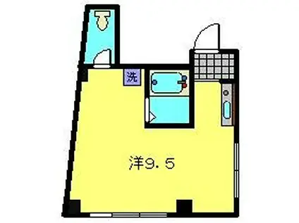 九電ビル(ワンルーム/3階)の間取り写真