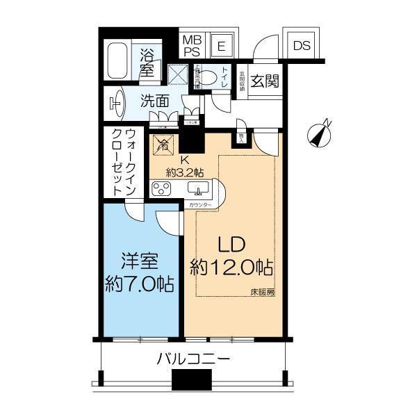 N4TOWER(1LDK/14階)の間取り写真