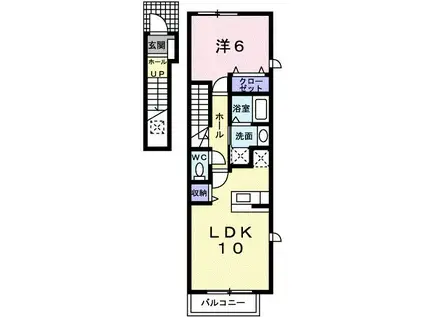 サンリット エクセレンスB(1LDK/2階)の間取り写真