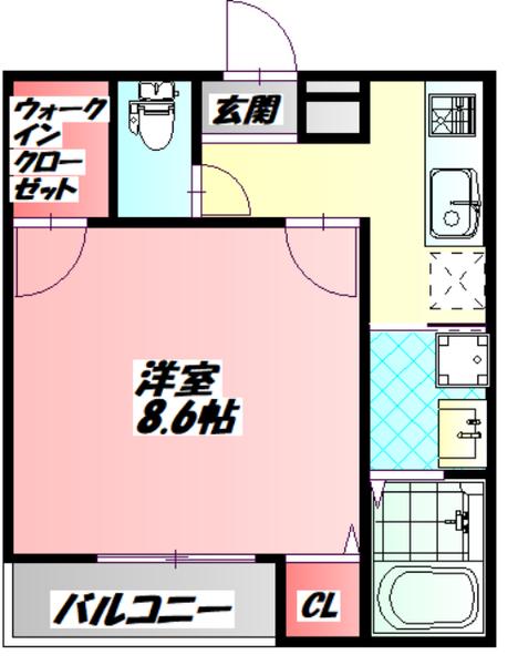 フジパレス西三荘III番館(1K/3階)の間取り写真