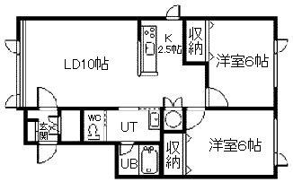 ALTO9(2LDK/1階)の間取り写真