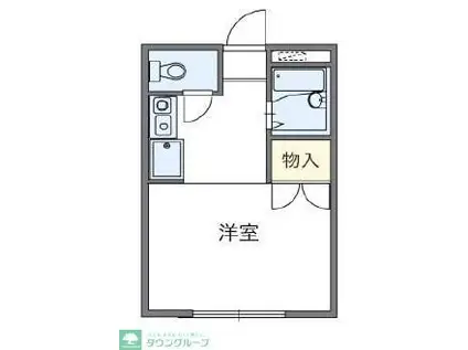 グランヴィル大宮ウエスト(ワンルーム/2階)の間取り写真