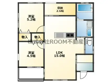 アンジュテンハイツ(2SLDK/1階)の間取り写真