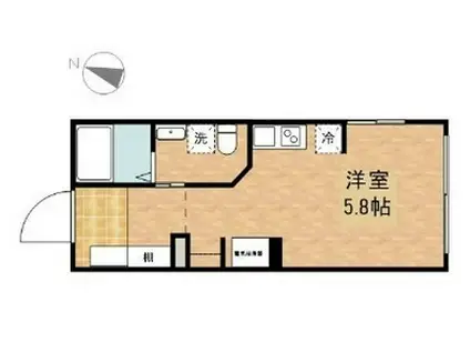 プラチナフォルム御嶽山(ワンルーム/1階)の間取り写真