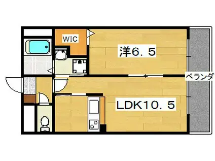 アンプルールフェールベレーザ(1LDK/3階)の間取り写真