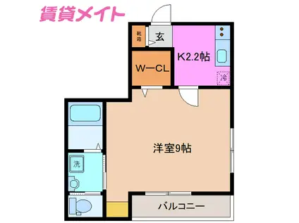 ANFANG F. D. (1K/1階)の間取り写真