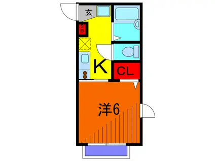 アーク亀有(1K/3階)の間取り写真