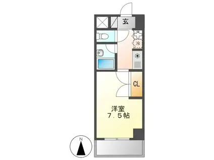 フォーシーズン(1K/6階)の間取り写真