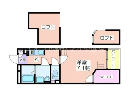 レオネクスト光荘(1K/3階)の間取り写真
