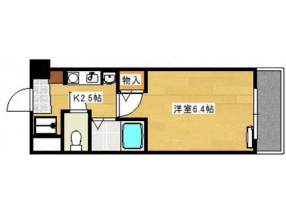 パステル11(1K/2階)の間取り写真