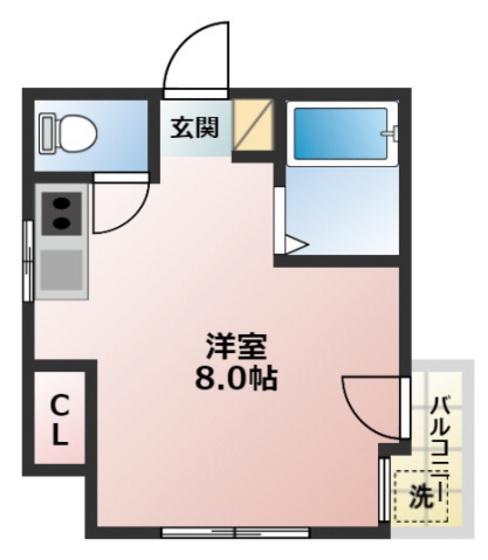 フレンチェ門田屋敷(ワンルーム/1階)の間取り写真