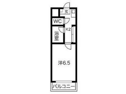 サンジュネス(1K/3階)の間取り写真