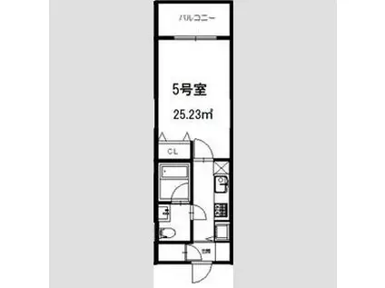 S-FORT江坂垂水町(1K/3階)の間取り写真