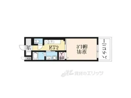 BELLE・FRANC祥鳥橋(1K/6階)の間取り写真