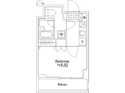 スパシエオリエンス板橋本町(1K/7階)の間取り写真