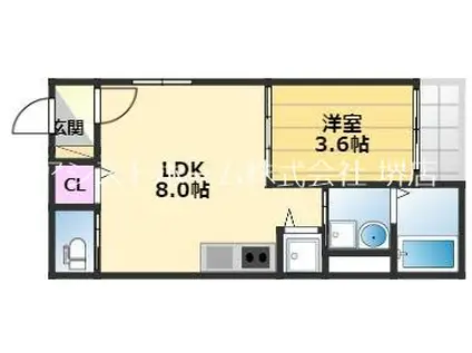 I MAISON RHODON(1LDK/3階)の間取り写真