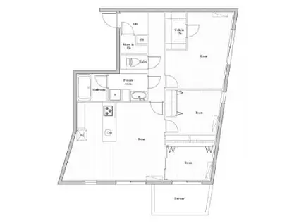 エディット文京千石II(3LDK/4階)の間取り写真