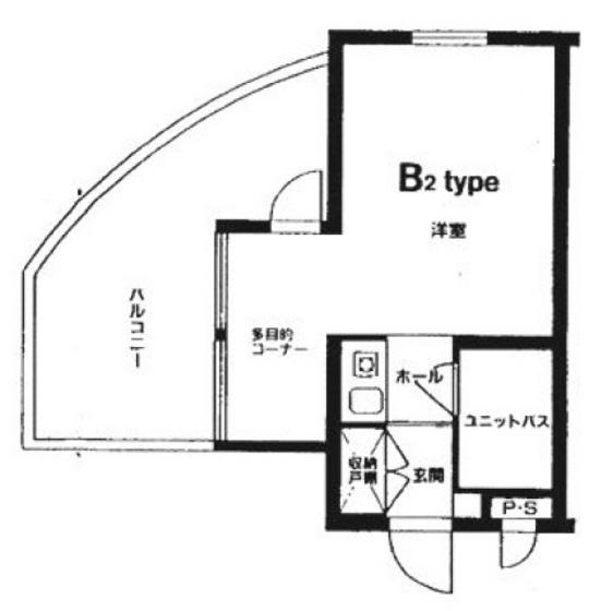 アルファ清心町(1K/4階)の間取り写真