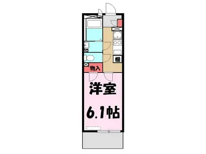 ラギ下落合(1K/1階)の間取り写真