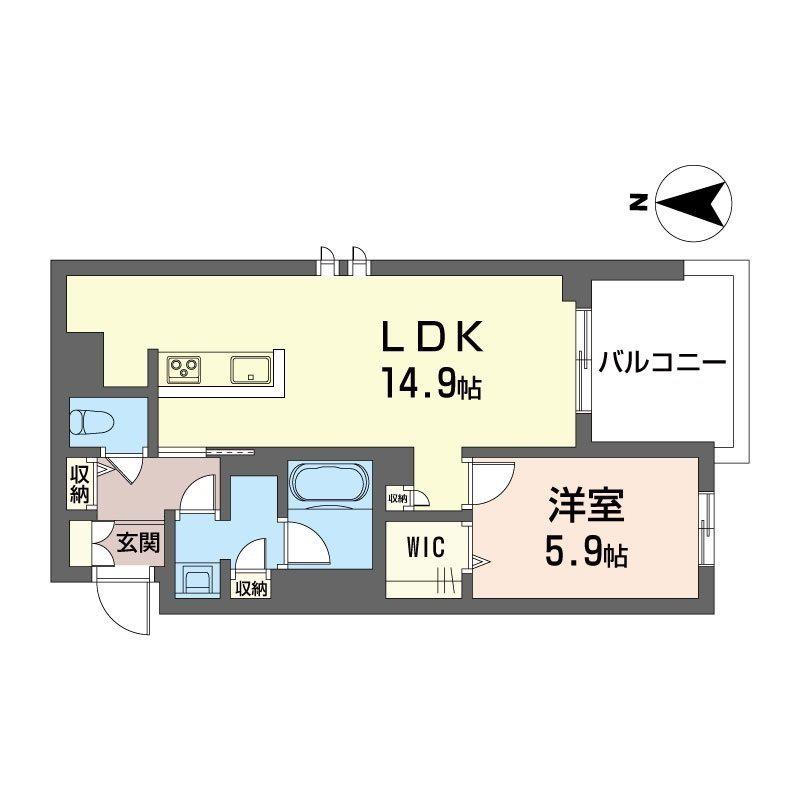 センターレジデンス グランデ(1LDK/1階)の間取り写真