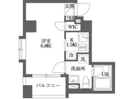 ムーブメンツ西早稲田(1K/2階)の間取り写真