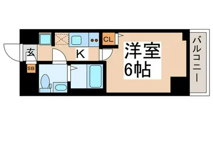 GENOVIAお花茶屋IISKYGARDEN(1K/1階)の間取り写真