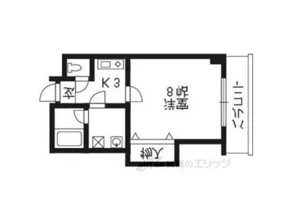ツインプラザ(1K/4階)の間取り写真